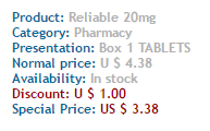 Fiable 20 mg Cost